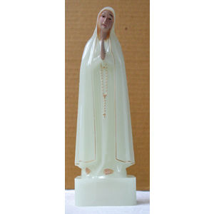 Our Lady Fatima Luminous Plastic Statue 18cm High