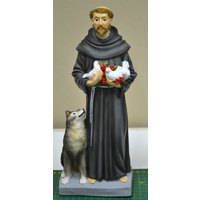 St. Francis, Indoor / Outdoor Polyvinyl Statue 30cm, Virtually Unbreakable