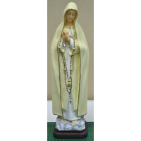 Indoor / Outdoor Our Lady Fatima Statue, Polyvinyl 400mm High
