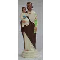 Saint Joseph Statue, Magnetic Base, Plastic, 100mm (4&quot;) High x 35cm Wide x 35cm Deep