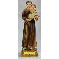 Saint Anthony Statue, Resin, 145mm (5&quot;) High x 45mm Wide x 45mm Deep