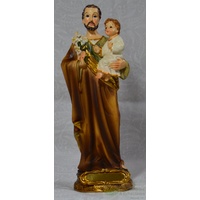 Saint Joseph Statue, Resin, 150mm (6&quot;) High x 45mm Wide x 45mm Deep