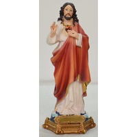 Sacred Heart Of Jesus Statue, 205mm (8&quot;) High Resin Statue