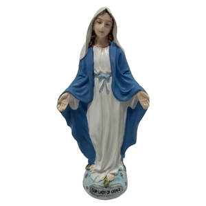 Veronese Mini Statue - Miraculous Our Lady Of Grace, 88mm High, Uniquely Hand-Made