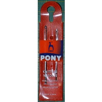 Pony Knitters Needles, 2 Pack, (57mm &amp; 50mm) Large Eye