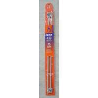 Pony Aluminium Knitting Needle 25cm 4.50mm, 1 Pair per Pack, aka Knitting Pins