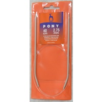 Pony Circular Knitting Needle, 60cm Long, 2.75mm