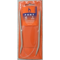 Pony Circular Knitting Needle, 60cm Long, 5mm