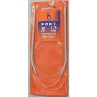 Pony Circular Knitting Needle, 80cm Long, 3.75mm