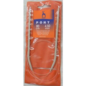 Pony Circular Knitting Needle, 80cm, 4.50mm