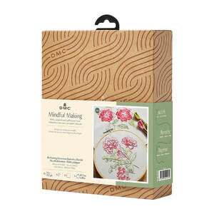 The Calming Carnations Embroidery Duo Kit, DMC Mindful Making TB163