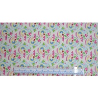 Charles Parsons CHIRPY LOLA WHITE 110cm Wide Cotton Fabric