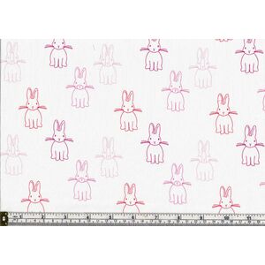 Charles Parsons BUNNY TRAIL QUIET BUNNIES PINK, Cotton, 110cm Wide Per Metre