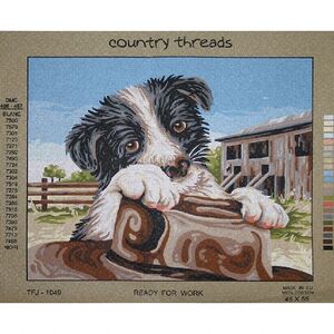 READY FOR WORK Tapestry Design Printed On Canvas TFJ-1049