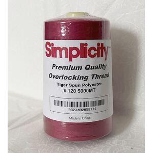 MAROON Simplicity Overlocker / Sewing Thread 5000m, 100% Spun Polyester