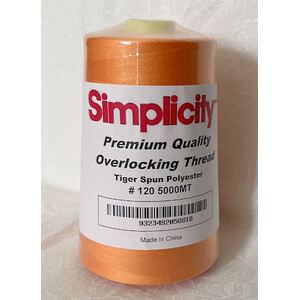 ORANGE Simplicity Overlocker / Sewing Thread 5000m, 100% Spun Polyester