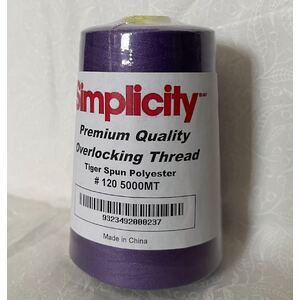PURPLE Simplicity Overlocker / Sewing Thread 5000m, 100% Spun Polyester