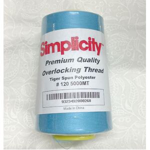 TURQUOISE Simplicity Premium Overlocker Thread 5000m, 100% Spun Polyester