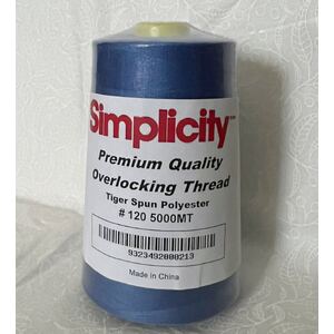 BLUE Simplicity Overlocker / Sewing Thread 5000m, 100% Spun Polyester