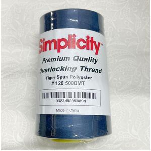 LIGHT NAVY Simplicity Premium Overlocker Thread 5000m, 100% Spun Polyester