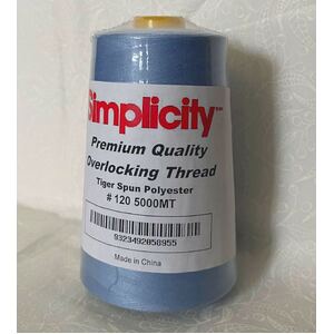 SKY BLUE Simplicity Overlocker / Sewing Thread 5000m, 100% Spun Polyester