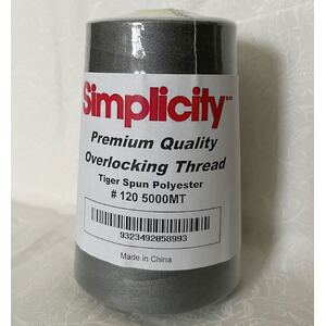 GREY Simplicity Overlocker / Sewing Thread 5000m, 100% Spun Polyester