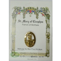 St. Mary Of Cleophas Lapel Pin, Gold Tone, Patron of Mothers