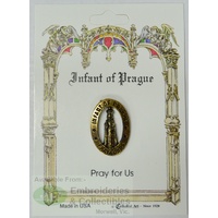 Infant of Prague Lapel Pin, Gold Tone