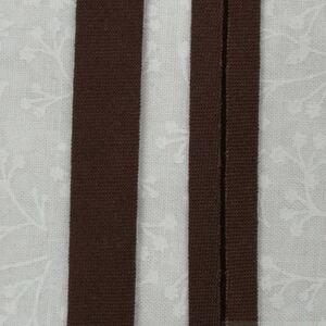 BROWN 6mm Cotton Bias Binding Single Folded x 10 Metres