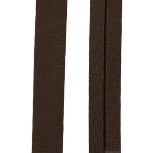 BROWN 12mm Cotton Bias Binding Single Folded x 10 Metres