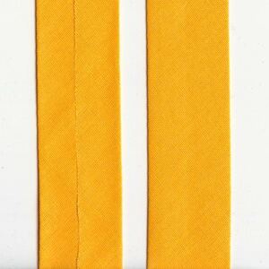 GOLDEN YELLOW 12mm Cotton Bias Binding Single Folded x 10 Metres