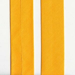 GOLDEN YELLOW 12mm Cotton Bias Binding Single Folded x 5 Metres