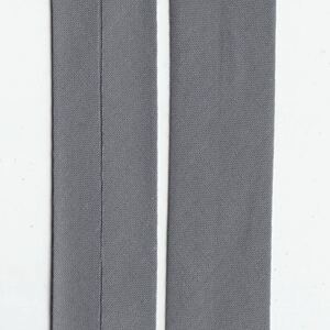 GREY 12mm Cotton Bias Binding Single Folded x 3 Metres