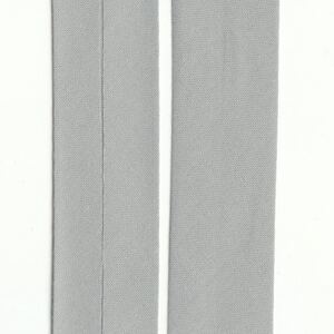 LIGHT GREY 12mm Cotton Bias Binding Single Folded x 10 Metres