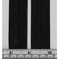 BLACK 25mm Cotton Bias Binding Single Folded 10 Metre Card