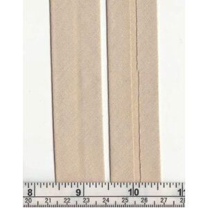 Cotton Bias Binding, 25mm Single Folded, DARK SAND Per 5m Pack