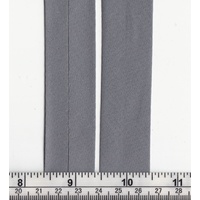 100% Cotton Bias Binding, 25mm Single Folded, GREY, Per 5 Metre Packet