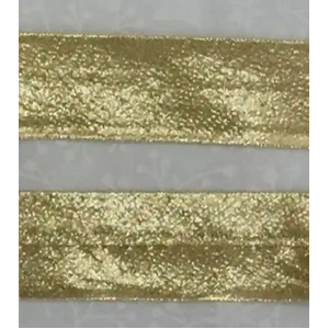 Metallic GOLD Bias Binding, 25mm Single Folded, Per Metre