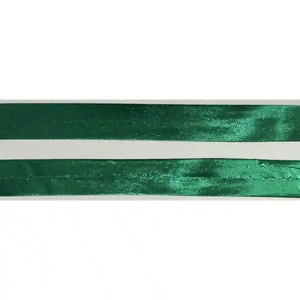 Metallic GREEN Bias Binding, 25mm Single Folded, Per Metre
