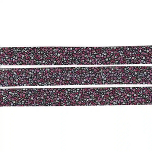 MICRO FLOWERS BOTTLE 25mm Cotton Bias Binding Single Folded By The Metre