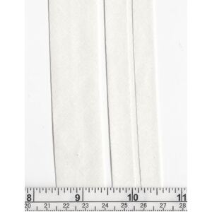 Cotton Bias Binding, 25mm Single Folded, OFF WHITE, 5m Pack