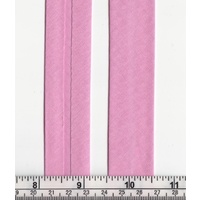 Cotton Bias Binding, 25mm Single Folded, PINK 5m Packet