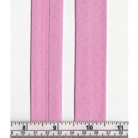 PolyCotton Bias Binding, 25mm Single Folded, PINK 5m Packet