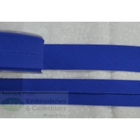 Cotton Bias Binding, 25mm Single Folded, ROYAL BLUE, 5m Pack