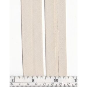 Cotton Bias Binding, 25mm Single Folded, SAND Per 5m Pack