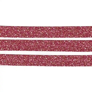 SMALL FLOWERS RED Print Cotton Bias Binding, 25mm Single Folded By The Metre