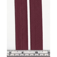 Cotton Bias Binding, 25mm Single Folded, WINE, 5 Metre Pre-pack
