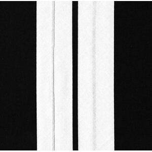 WHITE 35mm Cotton Bias Binding Single Folded 10 Metre Pack