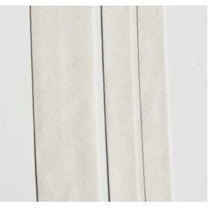 OFF WHITE 50mm Cotton Bias Binding Single Folded 4 Metre Pack