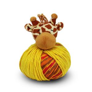 DMC Top This, 80g Ball of Continuous Texture Yarn, Child&#39;s Hat Pattern, GIRAFFE Topper